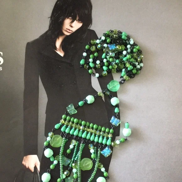 Beautiful vintage glass necklace hand made - Picture 3 of 4